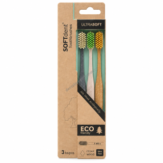 SOFTdent ECO zubní kartáček ultrasoft 3ks